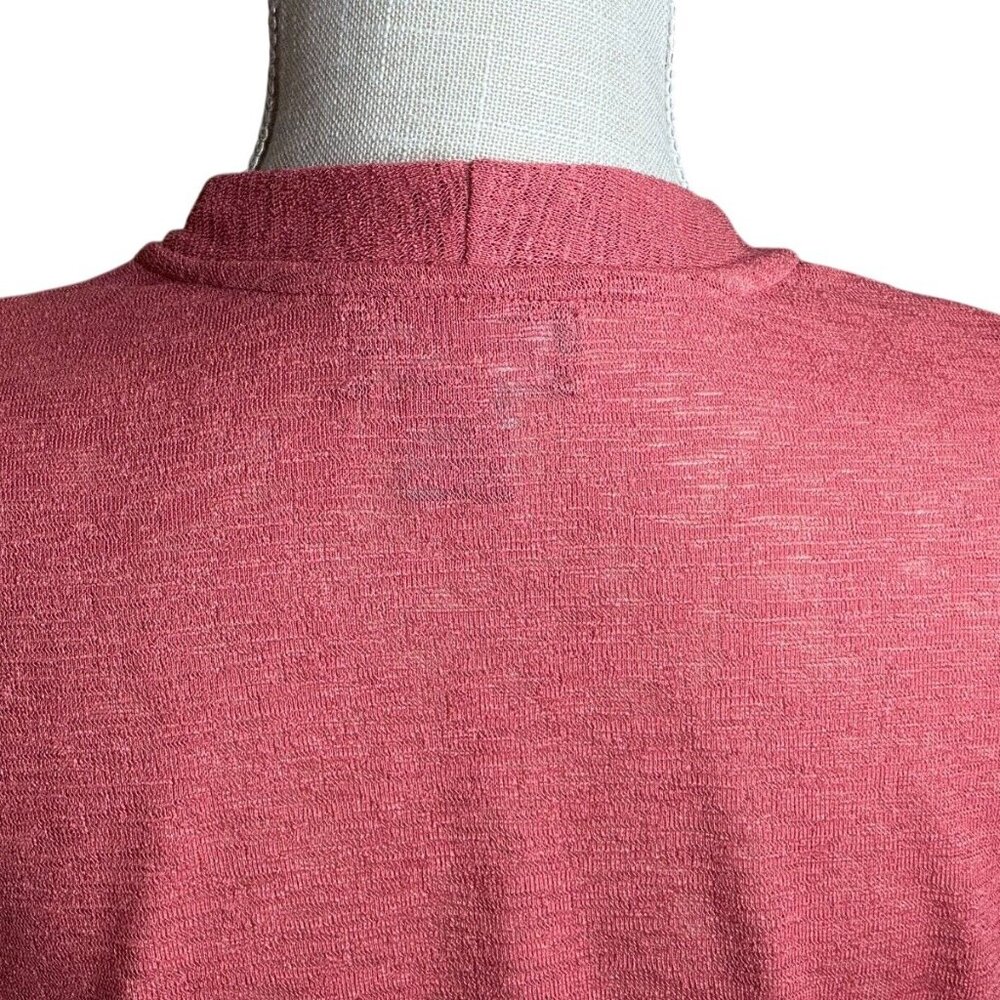 Liz Claiborne Top Chatleston Pink Criss Cross Wrap V neck Business Size Medium - Picture 6 of 11